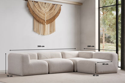 Canapé NUAGE Chenille Blanc Cassé