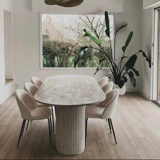 Table à manger Ovale en travertin