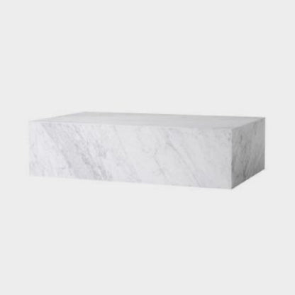 Table basse Bloc rectangle marbre blanc