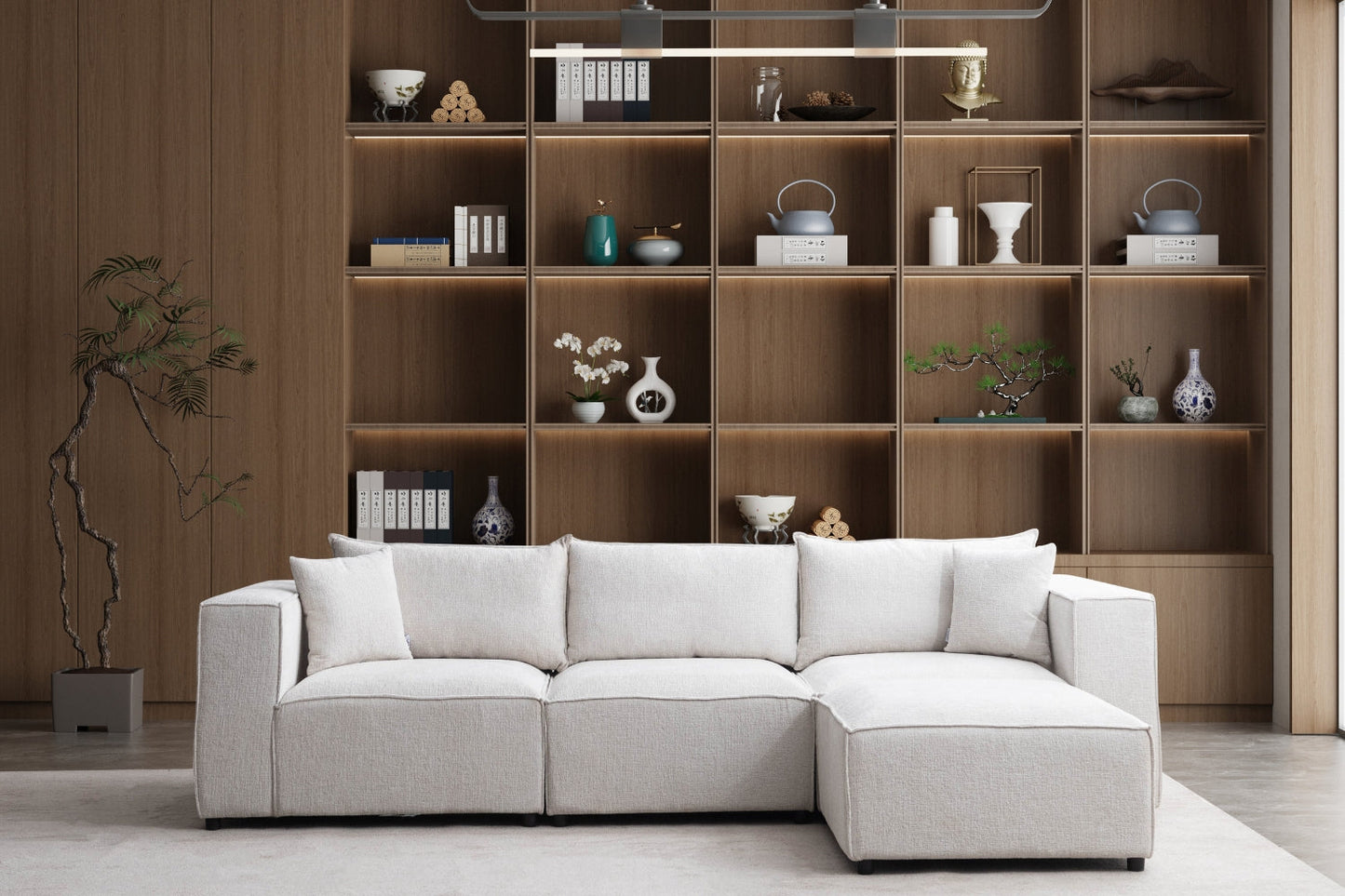 Canapé ELEGANCE Modulable Chenille  3+1 Pouf