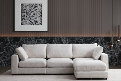 Canapé JULIA Modulable Chenille  3+1 Pouf