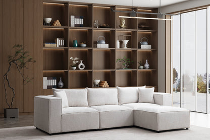Canapé ELEGANCE Modulable Chenille  3+1 Pouf