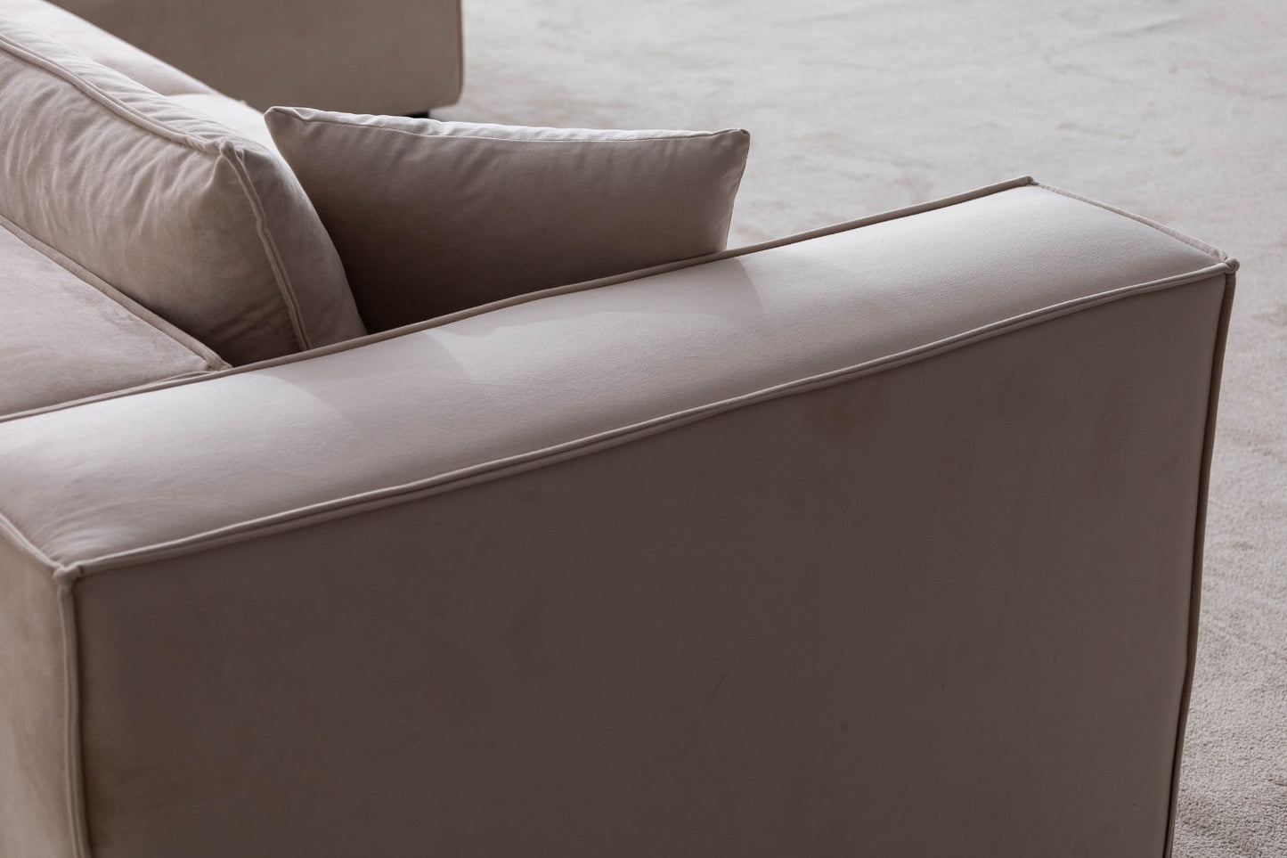 Canapé ELEGANCE Velours Modulable 4+1 Pouf